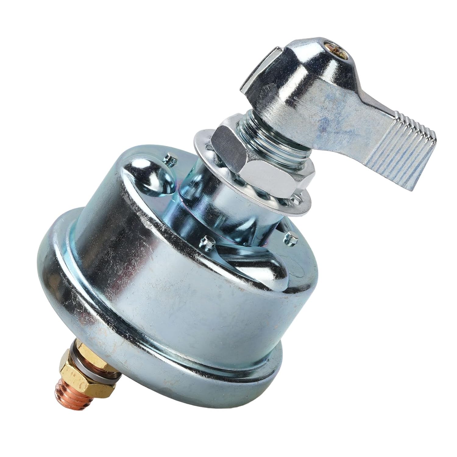 12-48V 250A Battery Disconnect Switch, M10 Stud | Heavy Duty Power Cutoff with Copper Terminals, For Boat RV ATV Car Truck, Anti-Drain Isolation, 2-Position Design