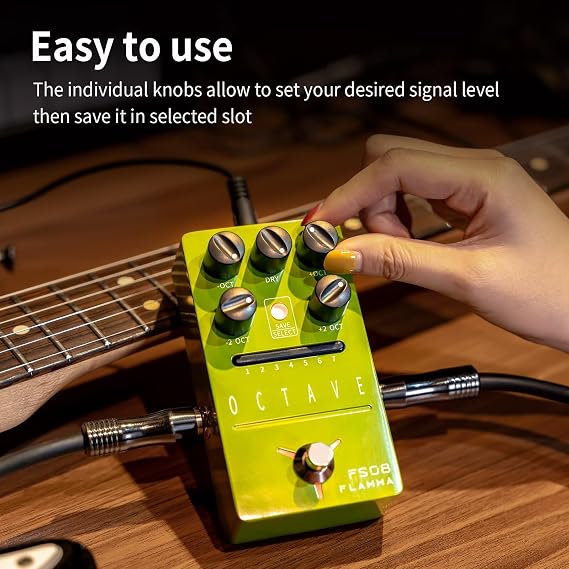 FLAMMA Octave Pedal and 9V300mA Power Supply