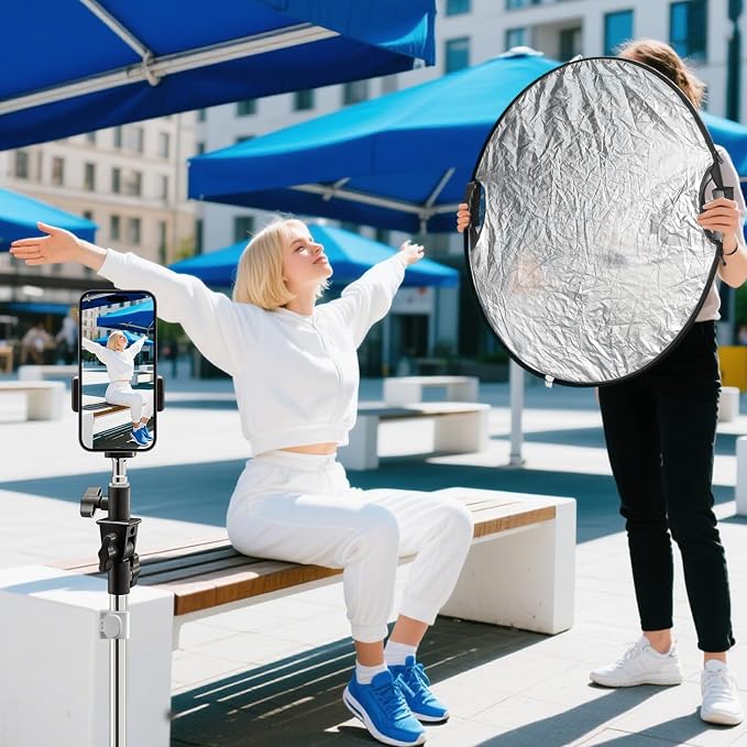Reflector fotográfico WELLMAKING 32" 5 en 1 con soporte y funda miniatura 9