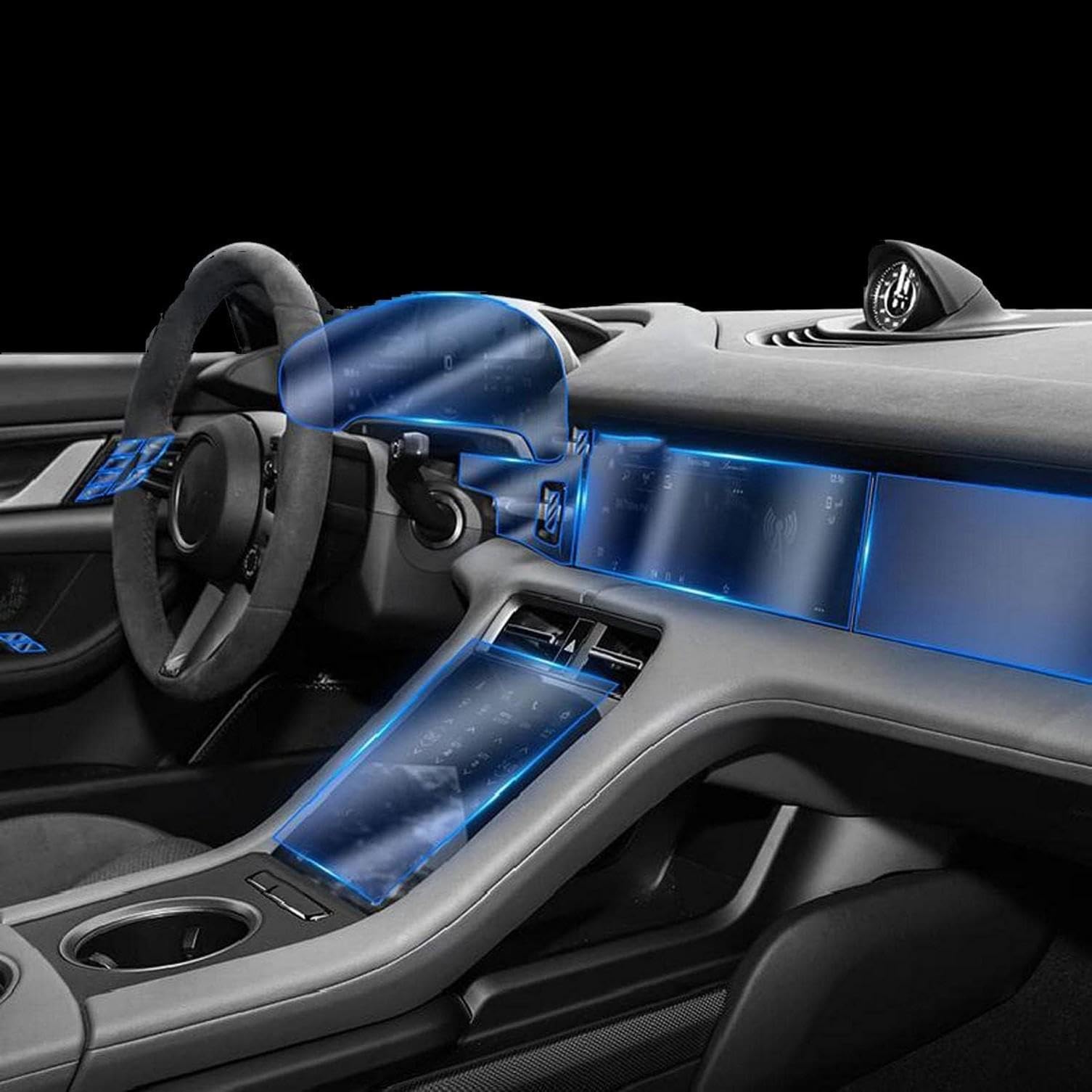 Film de protection en TPU anti-rayures console centrale Porsche Taycan