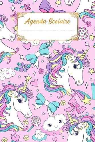 Agenda: Organisateur et Planificateur Journalier | cp - ce1 - ce2 - cm1 - cm2 | 2 jours par page | Agenda Scolaire Licorne 2023 2024