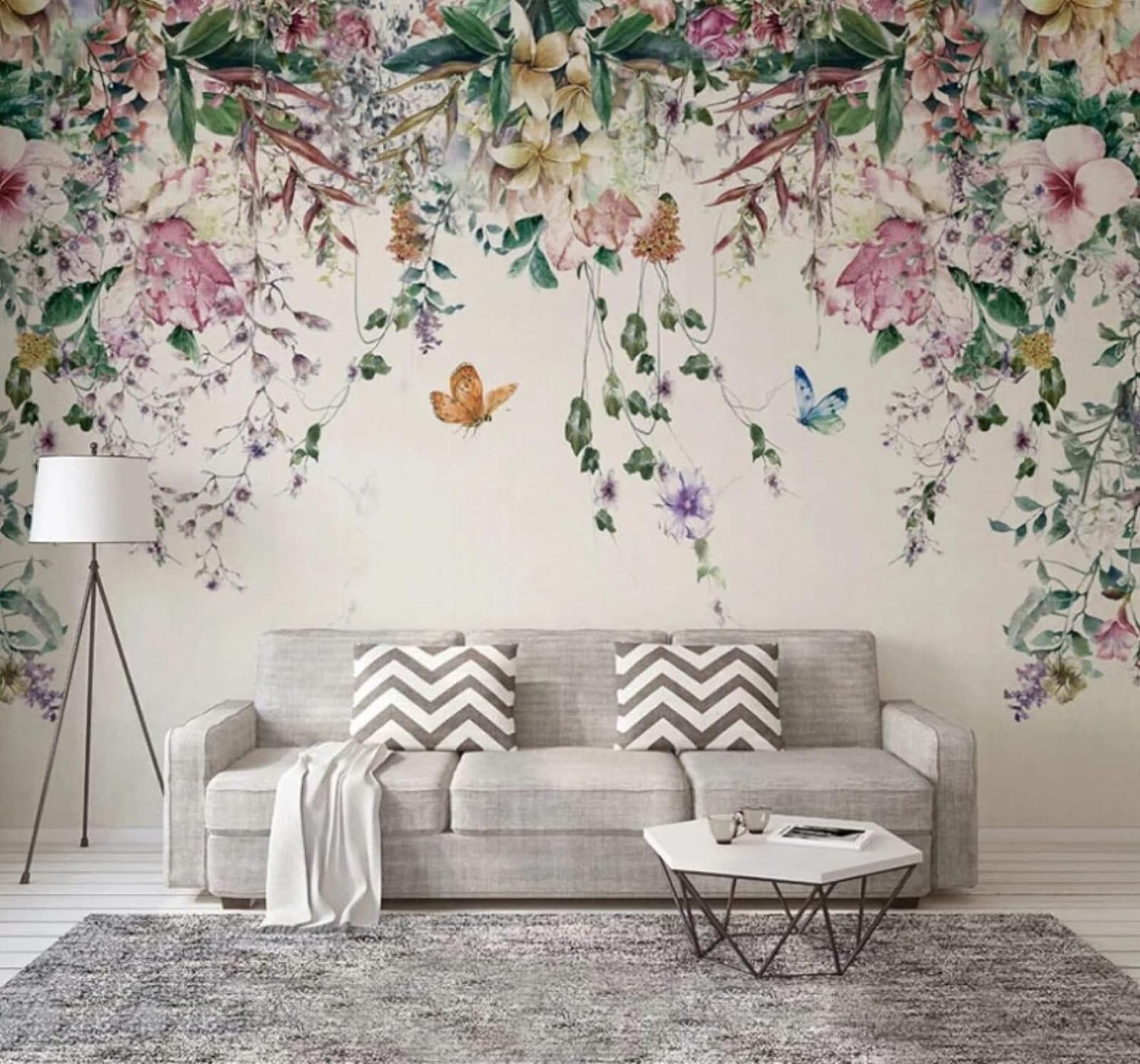 XLMING Fresh Beautiful Pastoral Floral Vines 3D Wallpaper Luxury Home Dining Decor Paste Sofa Living Room The Wall for Bedroom Mural-430cm×300cm