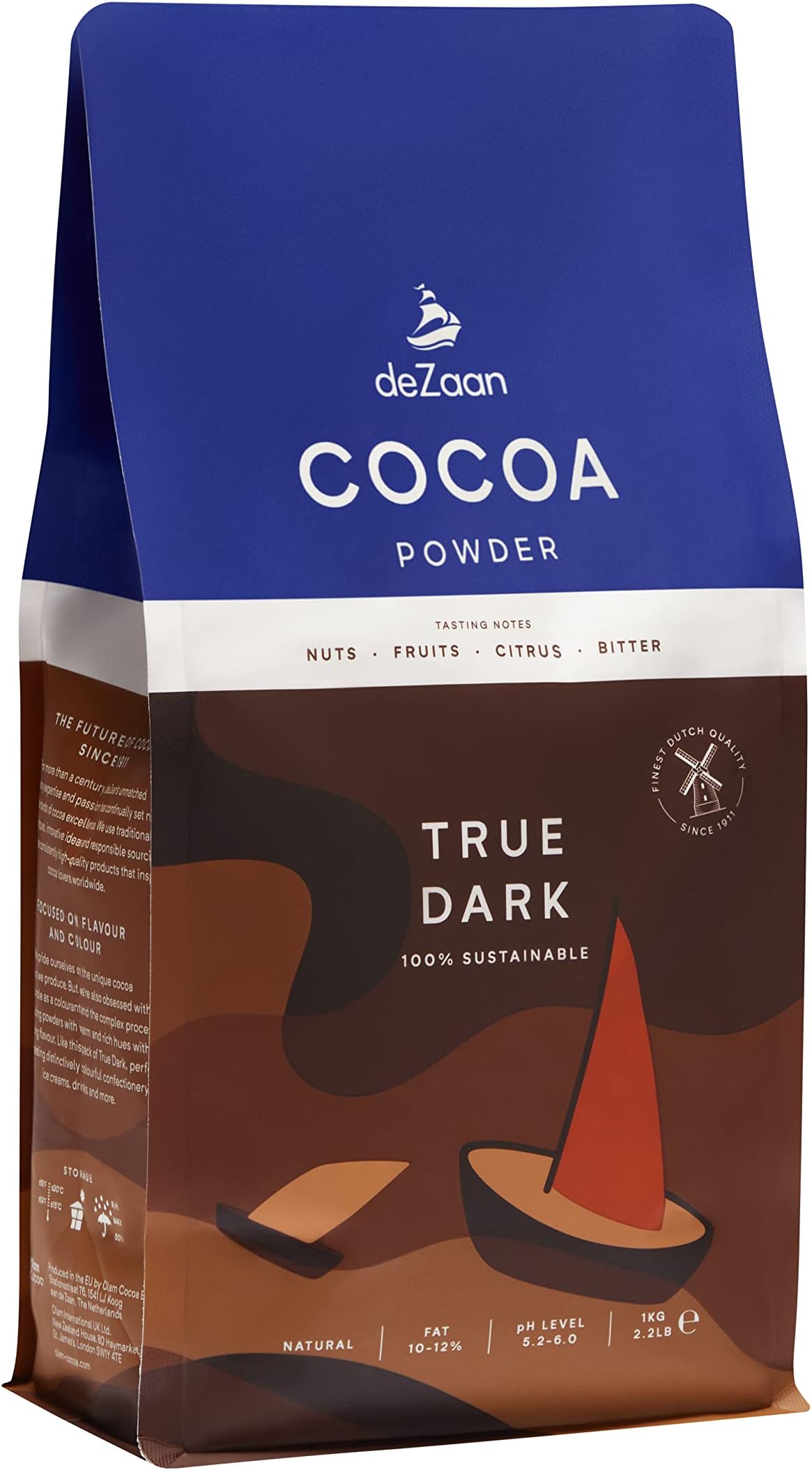 deZaan True dark cocoa powder (10-12% fat) 1kg