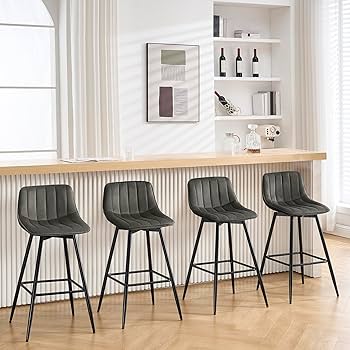 Set 2 Sgabelli Cucina Regolabile Seduta Velluto Sgabello Grigio Scuro Casa Bar 70273283