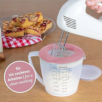 Westmark Vaso Mezclador Y Medidor Helena 1,4L - Con Tapa Antisalpicaduras | Para Batidoras De Mano