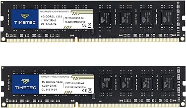 Timetec Hynix IC 8GB Kit (2x4GB) DDR3 1333MHz PC3-10600 Non ECC Unbuffered 1.5V CL9 2R8 Dual Rank 240 Pin UDIMM Desktop PC Computer Memory Ram Module Upgrade (Low Density 8GB Kit (2x4GB))