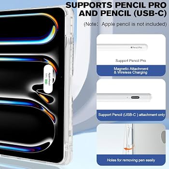 4UBonLife Funda para iPad Pro 11 Pulgadas M5/M4 2025/2024 (6.ª/5.ª Generación) con Portalápiz, Carcasa Protectora Delgada Antigolpes con Cubierta Trasera Rígida Transparente, Verde Noche 4UBonLife Funda para iPad Pro 11 Pulgadas M5/M4 2025/2024 (6.ª/5.ª Generación) con Portalápiz, Carcasa Protectora Delgada Antigolpes con Cubierta Trasera Rígida Transparente, Verde Noche