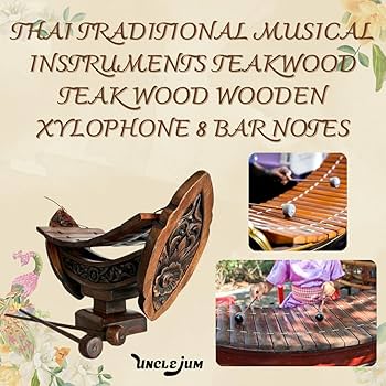 Amazon.com: Thai Traditional Teakwood Wooden Xylophone, 8 Bar