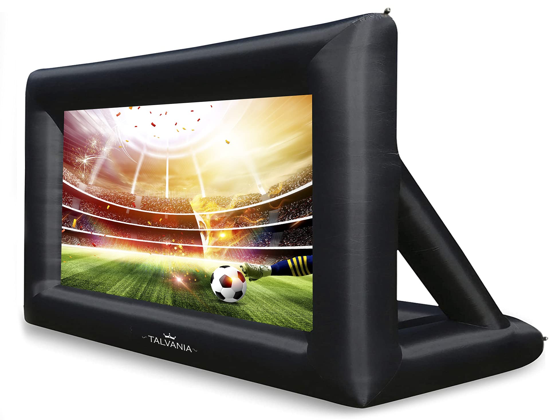 Talvania 24 Feet Inflatable Projector Screen for Outdoor and Indoor TV Movie Watching Blower, Tie Downs, Stakes, Sandbags, and Storage Bag +