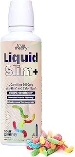 Liquid Slim – Advanced Liquid L-Carnitine 3000mg with CaloriBurn GP® and InnoSlim®, Stimulant Free, Zero Calorie, Sugar Free, Sour Gummy Worms Flavor, 31 Servings