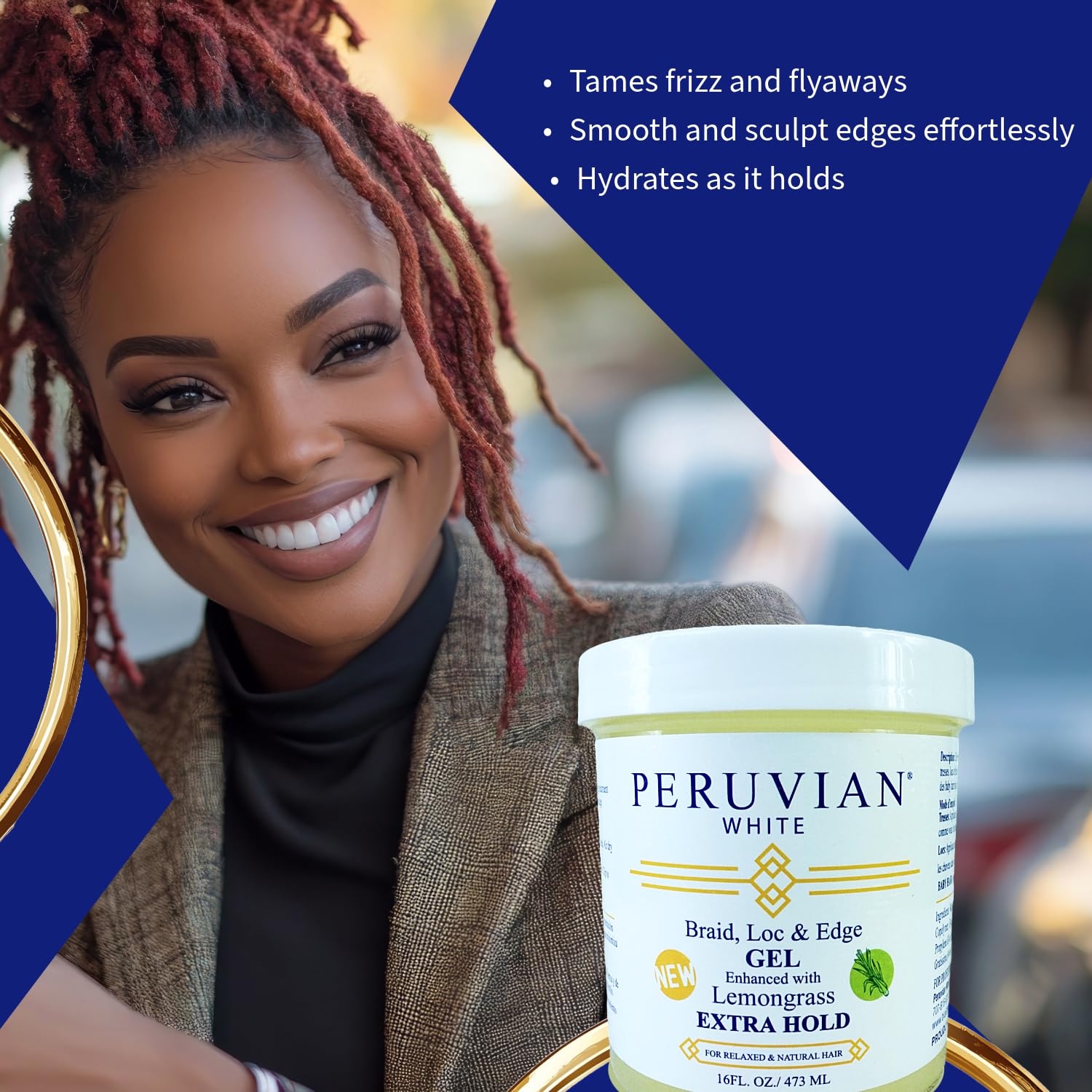 Braids N Lox Braid, Loc & Edge Braiding Gel EXTRA HOLD for Relaxed & Natural Hair, 2 LBS. (Lemongrass)