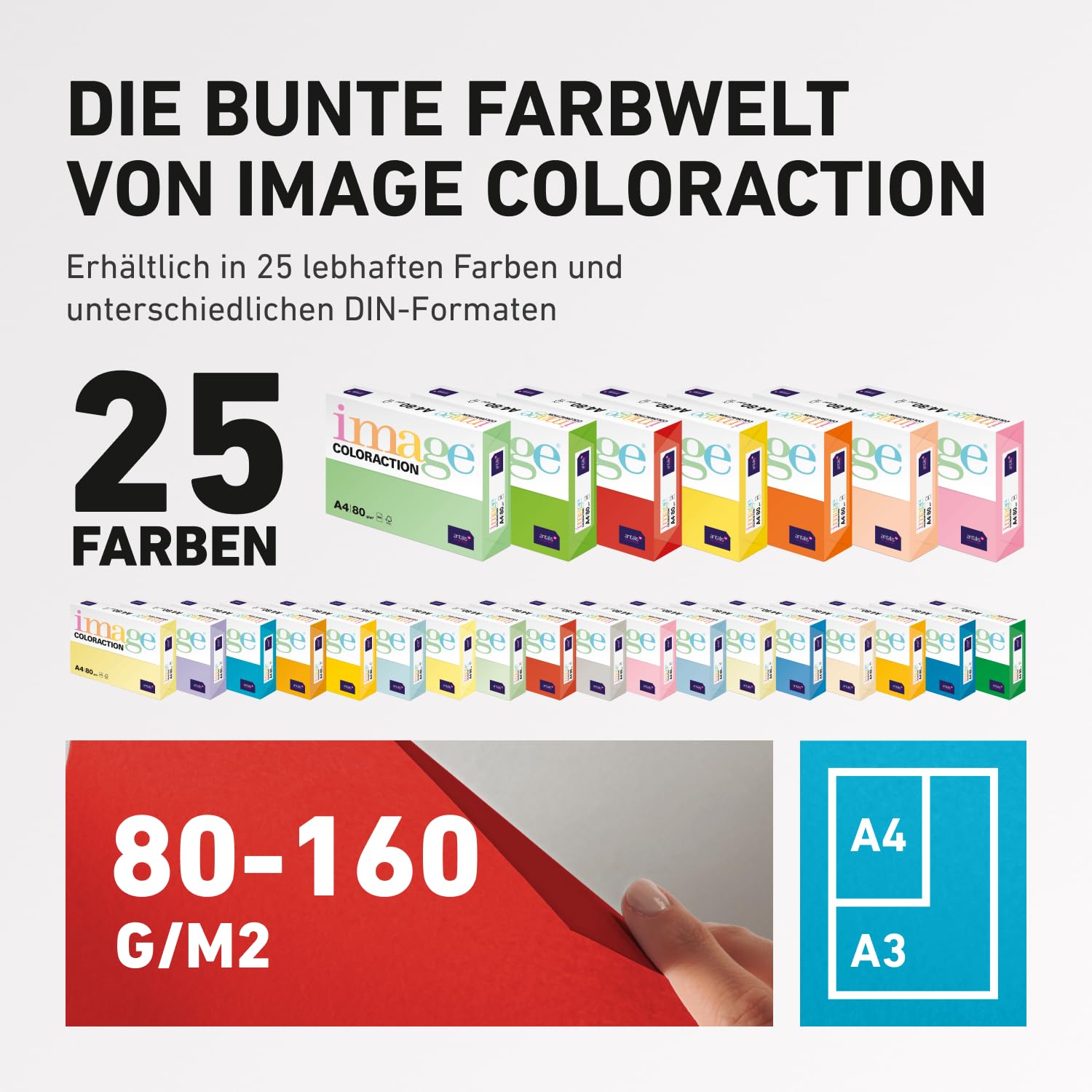 Image Coloraction Hawai - farbiges Kopierpapier - DIN A4, 210 x 297 mm, 80 g/m² - buntes, holzfreies Druckerpapier für Kopierer - 500 Blatt - Intensivgelb