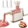 Manual Sausage Stuffer Machine with 3 Nozzles, Homemade Sausage Maker, Detachable Sausages Maker & Filler, Professional Sausage Filler Stuffer, Meat Filler for Home Camping Outdoor Grill BBQ