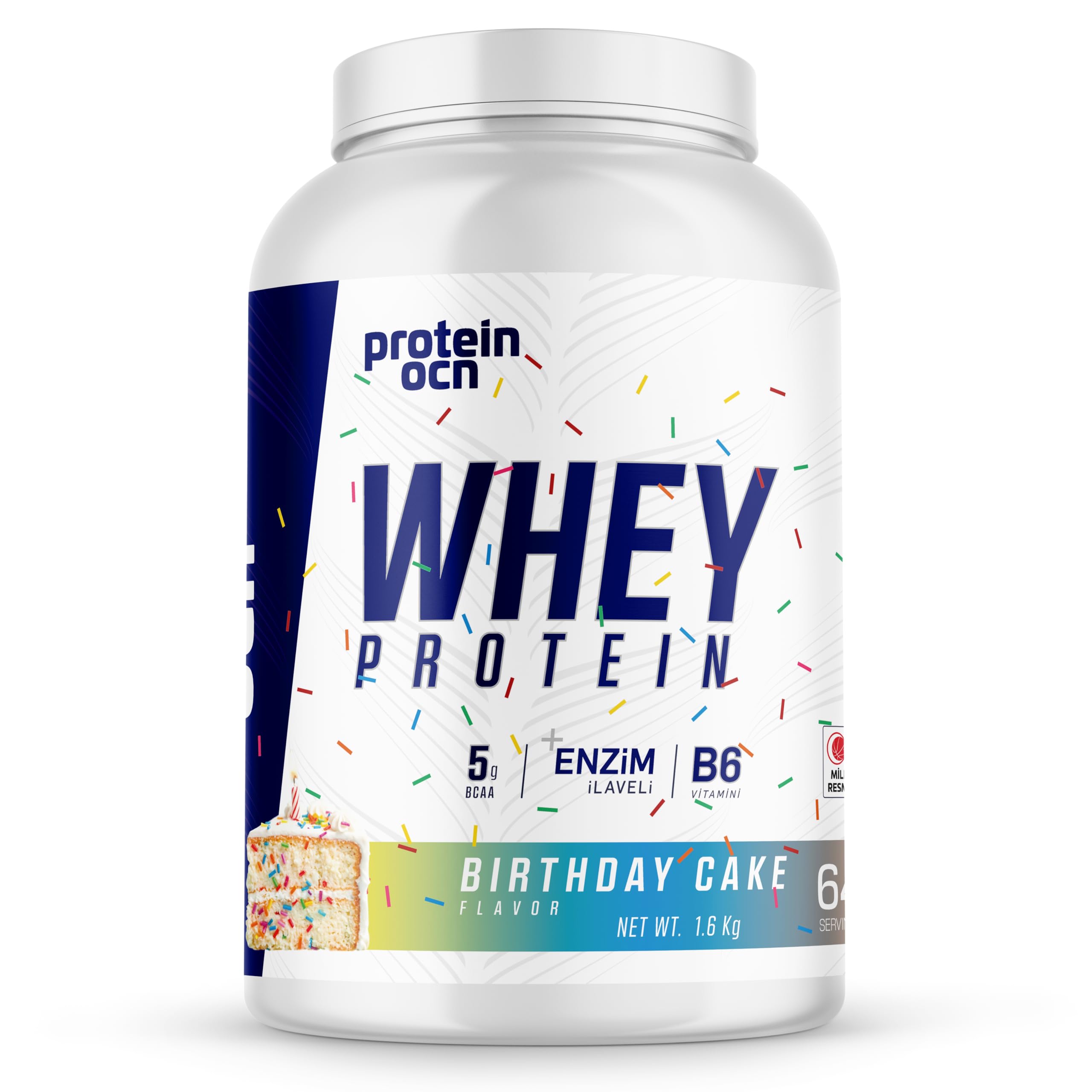 Proteinocean Whey Protein Birthday Cake 1.6kg 64 Servis