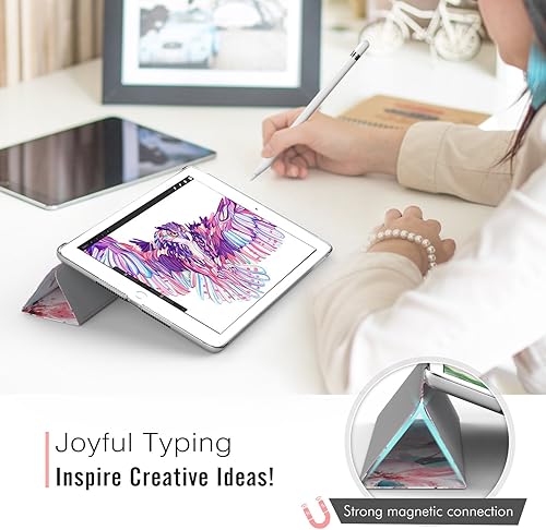 Miniatura 5 de MoKo estuche para iPad 9.7 20182017 - Delgado y ligero con soporte para Smartphone con Translúcido Esmerilado y parte trasera para Apple iPad 9.7