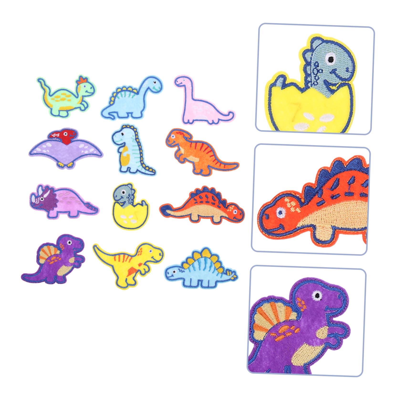 HOMSFOU 3 Pezzi Toppe Termoadesive Dinosauro per Riparazione Abbigliamento da Patches per Decorazione e Vestiti Facili da Applicare su Jeans Shirt e Giubbotti