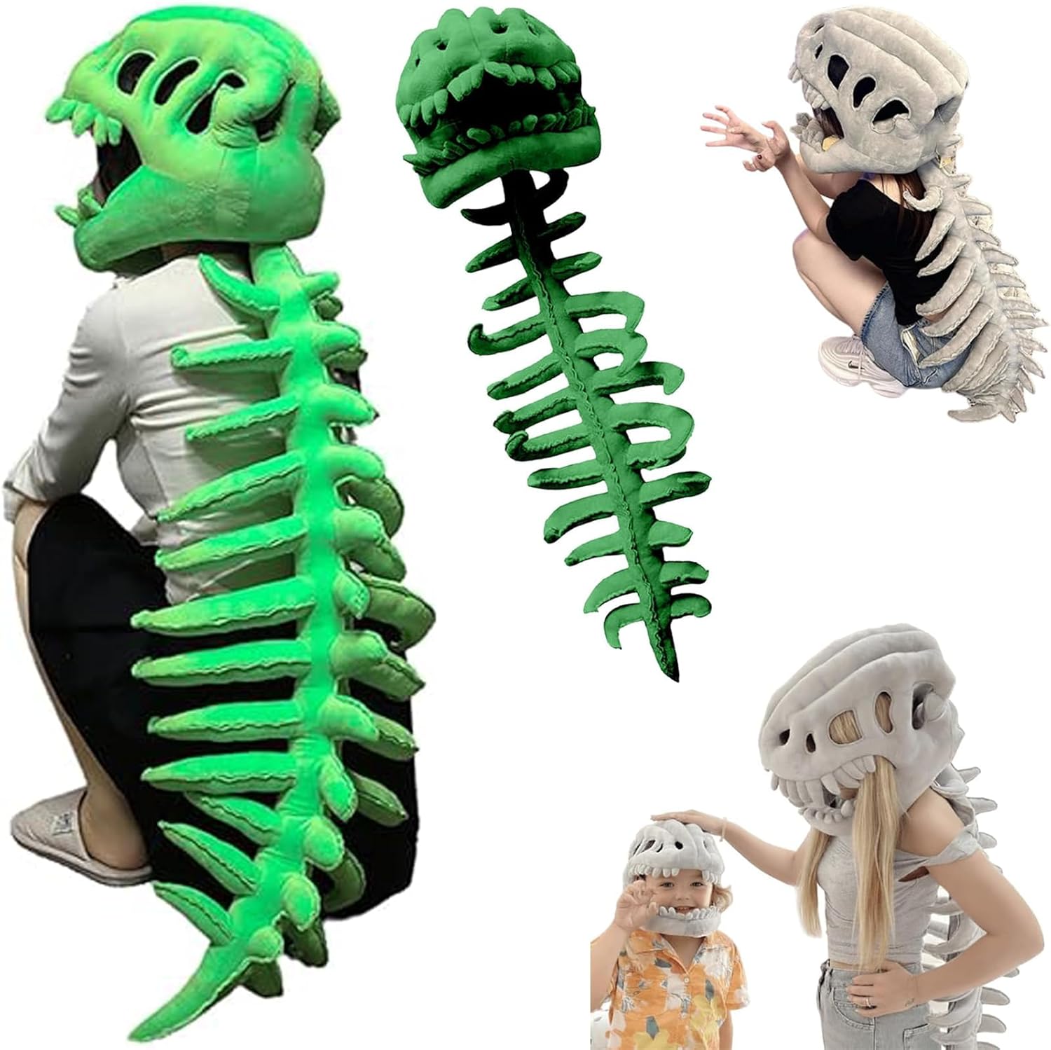 Dinosaur Skeleton Costume，Dinosaur Costume-3D Skeleton Design For Dress-Up,Parties
