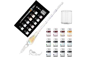 Handmade Glass Dip Pen Set, Calligraphy Fountain Pen Kit