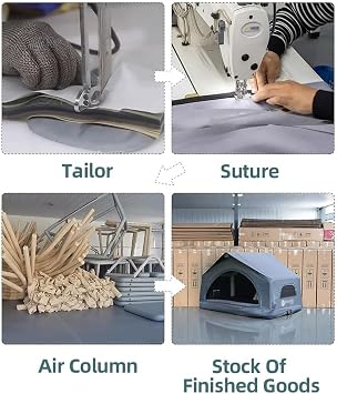 Inflatable Rooftop Tent, Portable Windproof Air Dome for 2 People, Waterproof Camping Roof Tent for Cars & SUVs, Easy Set-up All Season