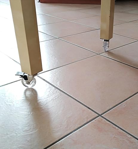 SO-TECH Möbelrollen SWIFT 50 Mm – 4er Set, 2x Mit Feststeller, 2x Ohne, PU-Reifen, Traglast 35 Kg Pro Rolle