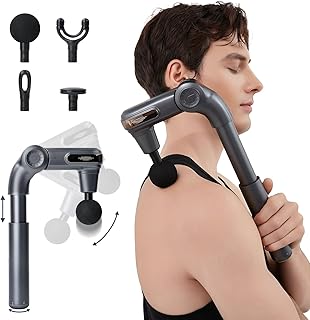 DGV ハンディガン パワフル 10mm振幅 11cm伸縮ハンドル 背中まで届く リリースガン 5段変速 Type-C急速充電 静音 誕生日プレゼント お祝い 女性 男性 父の日 母の日 クリスマス 新年ギフト最適