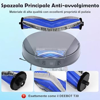 11 Pezzi Di Ricambio Per ECOVACS DEEBOT T30S, T30 Pro Omni, Yeedi M12 Pro+ - Spazzola, Filtri HEPA E Spazzole Laterali