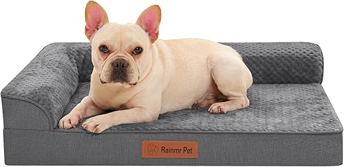 Miniatura 12 de Camas ortopédicas para perros grandes, camas de espuma viscoelástica para perros de tamaño grande, funda extraíble lavable, parte inferior