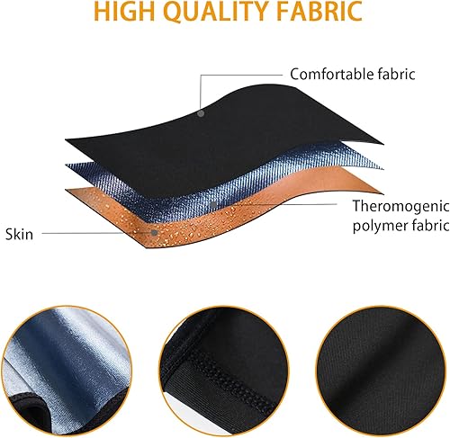 Miniatura 3 de LODAY Recortadora de cintura para hombres, pérdida de peso, entrenador de estómago, moldeador de entrenamiento, sin neopreno, cinturón de sauna