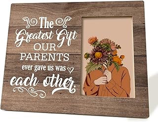 Sibling Frame - Picture Frame Desk Decor, Birthday Gift for Sister or Brother, Wedding Favors, Siblings Photo Frame Decor for Home