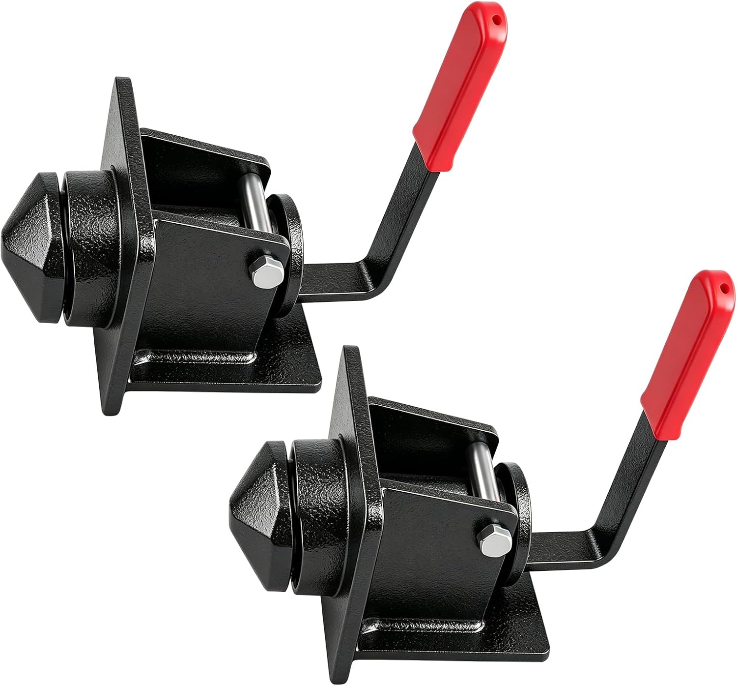 Manual Twist Lock (2 Pack, Black) - Heavy Duty Weld-On Container Lock for Chassis, Forged Steel Shipping Container Twistlock, 360KN Tensile Strength