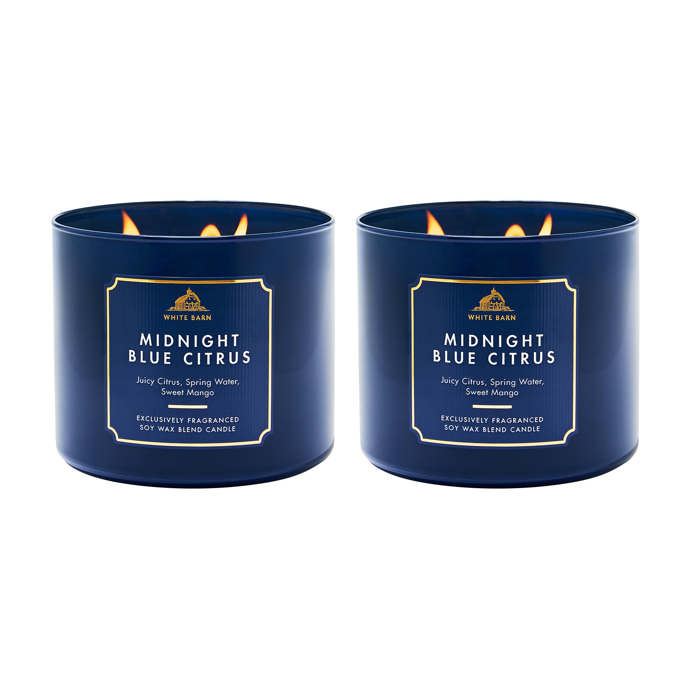 Bath &amp; Body Works 3-Wick Candle, Midnight Blue Citrus, 2 Pack