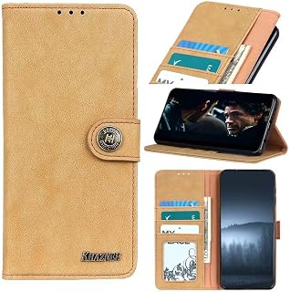 TUUNKMUY Funda para Nokia 8V 5G, funda tipo cartera para Nokia 8V 5G con 2 ranuras para tarjetas, funda protectora de adsorción de piel sintética con cierre magnético para Nokia 8V 5G, color caqui