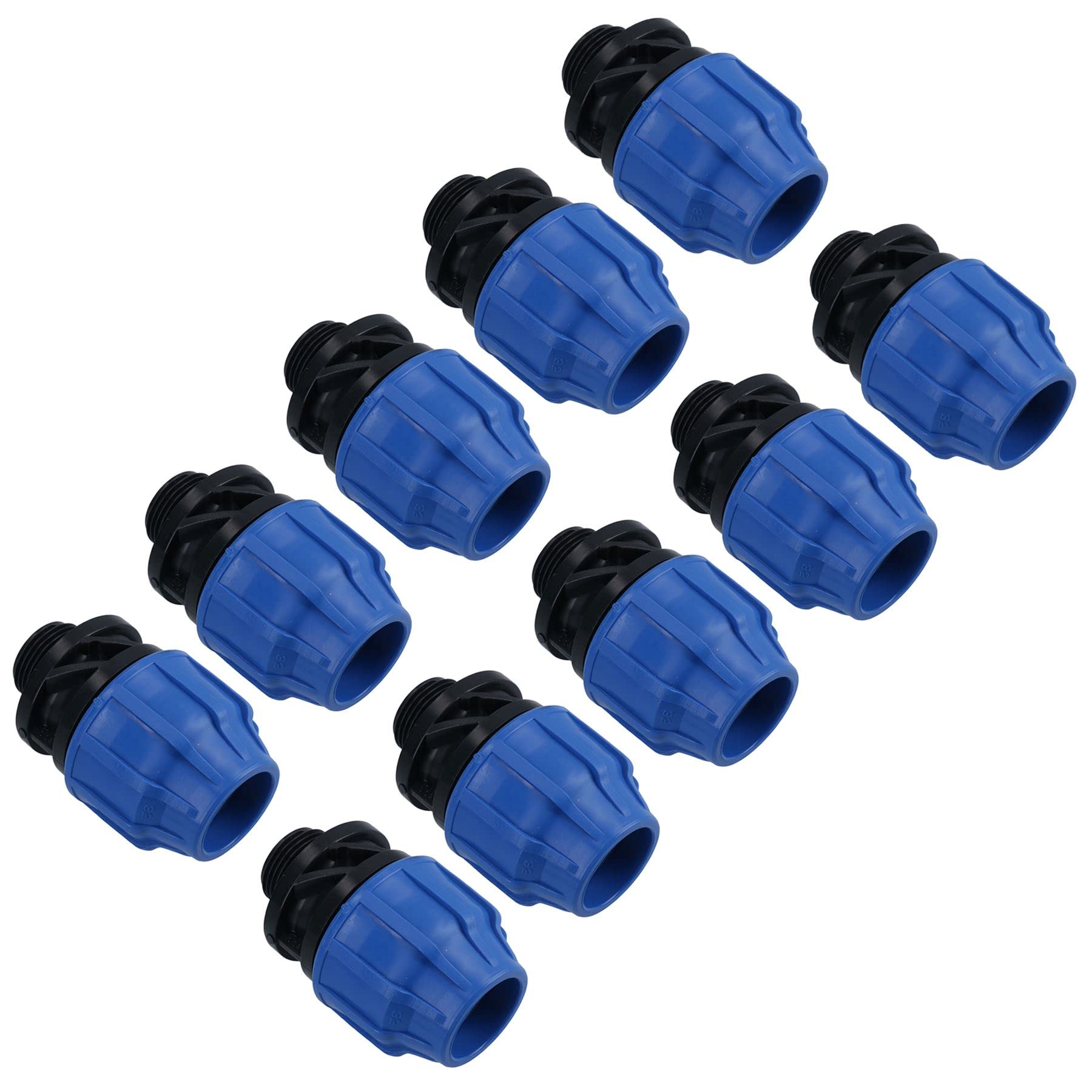 Adaptateur mâle MDPE 32mm x 1" compression PE pour réseau eau - Lot de 10