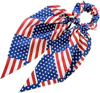 Patriotic Hair Bandana - Soft Comfortable Fabric, Independence Day Bows, Festive Holiday Headgear, National Pride Hair Accessory | Classic Seasonal Decorative Ornament, Patriotic Apparel For Women