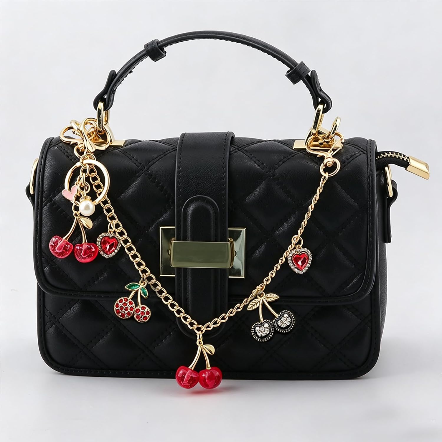 Strawberry Bag Charm Keychains, Purse Accessories for Women image 4