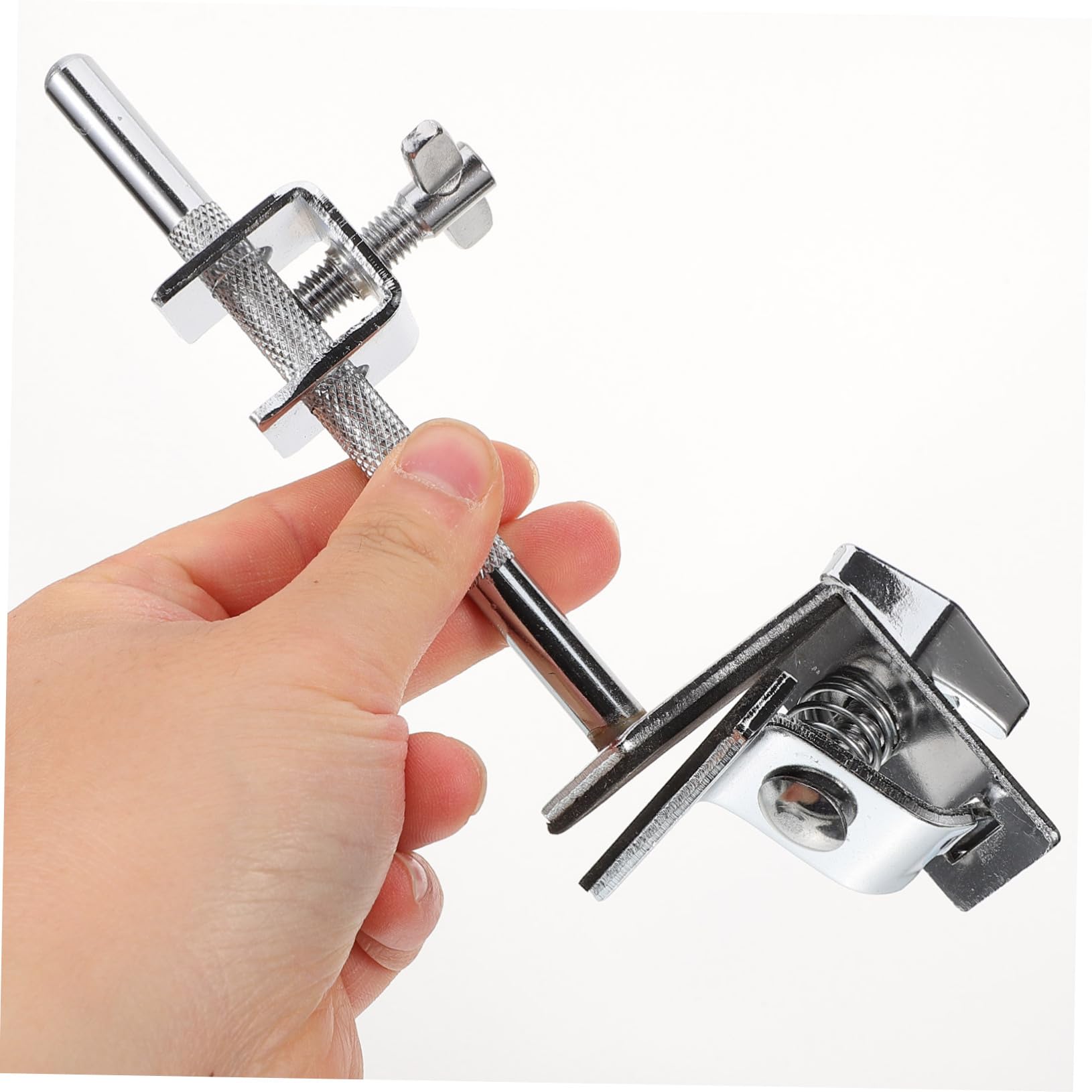 ibasenice Metal Cowbell Holder Mount Bracket for Drum Set Professional Drum Mounting Clamp Quick Adjustment
