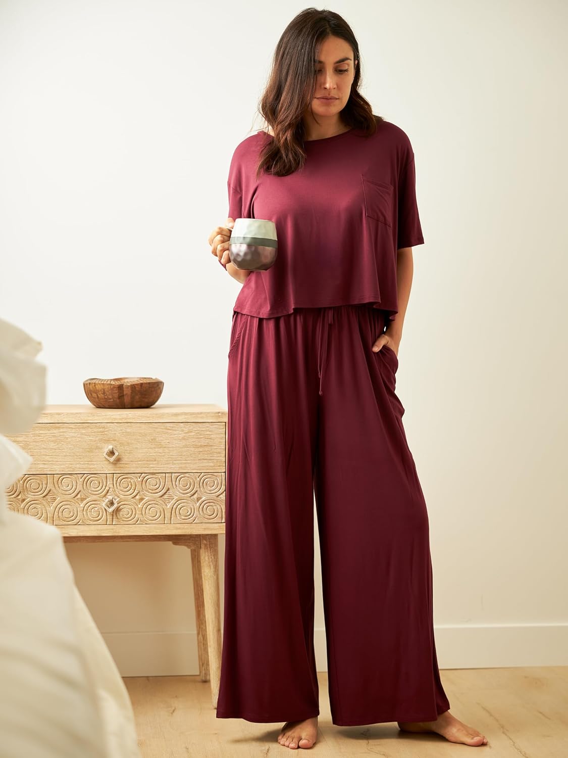 Kindred Bravely Aria Casual Cropped Short Sleeve Maternity Top | Nursing Shirts for Breastfeeding