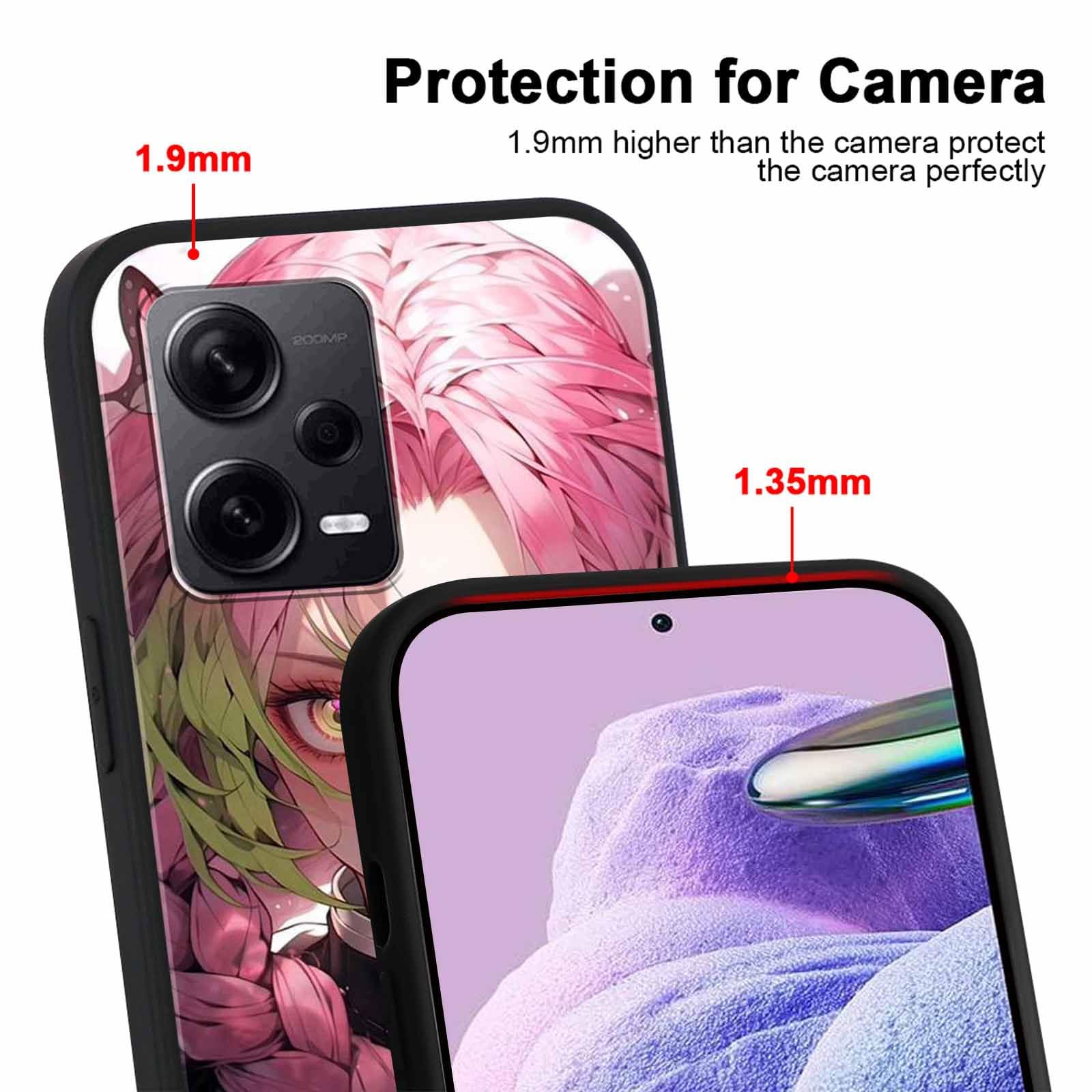 LunarDrift Cover Anime Per Xiaomi Redmi Note 12 Pro 5G | 2 Custodie Morbide Con Disegni Gojo E Itadori
