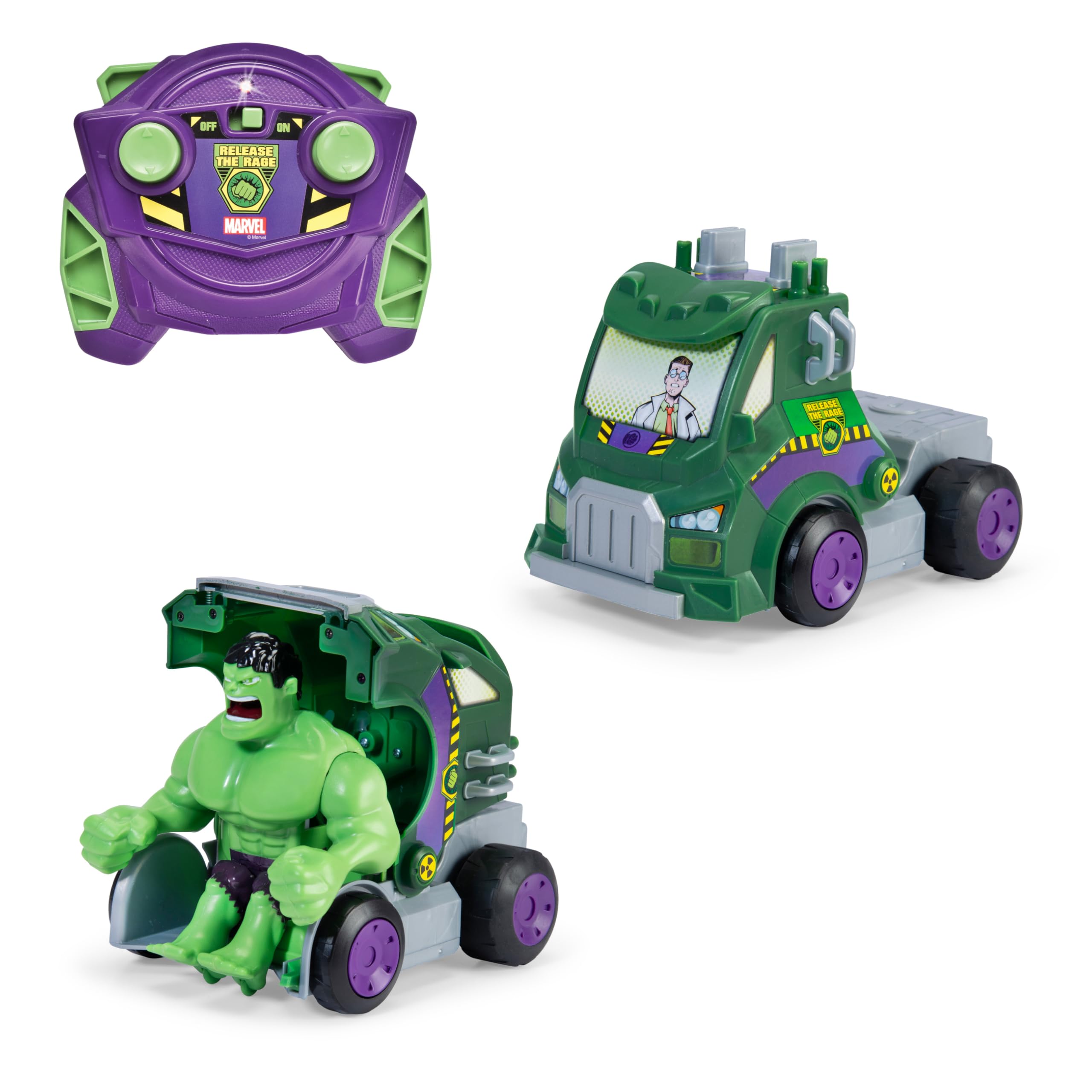 Jada RC HULK SMASH 1:24 remote control vehicle, Green, Purple, 28 x 15.5 x 18 cm