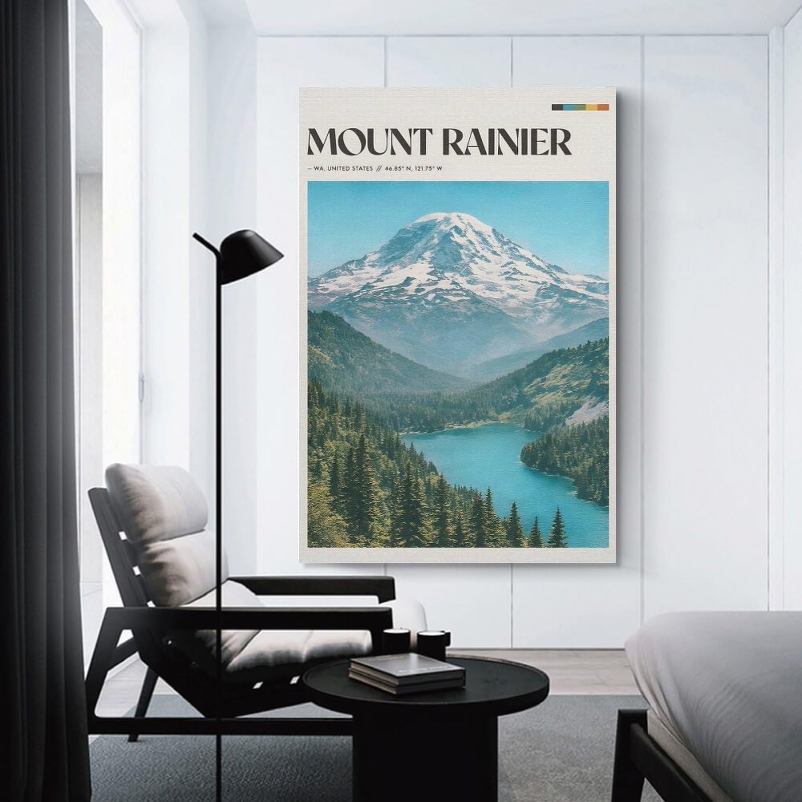 Junmoney Mount Rainier National Park (2) Room Decor Wall Art 24x36inch(60x90cm), for Bedroom Walls, Guest Spaces Or Lounges, An Easy Wall Refresh for Bedrooms