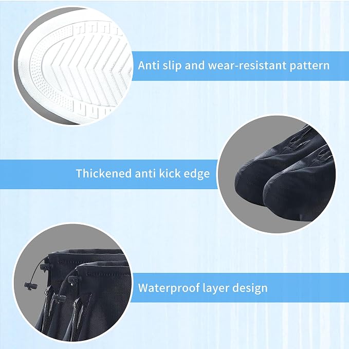 Cubrezapatos Impermeables para Hombre y Mujer con Cierre y Suela Antideslizante miniatura 3