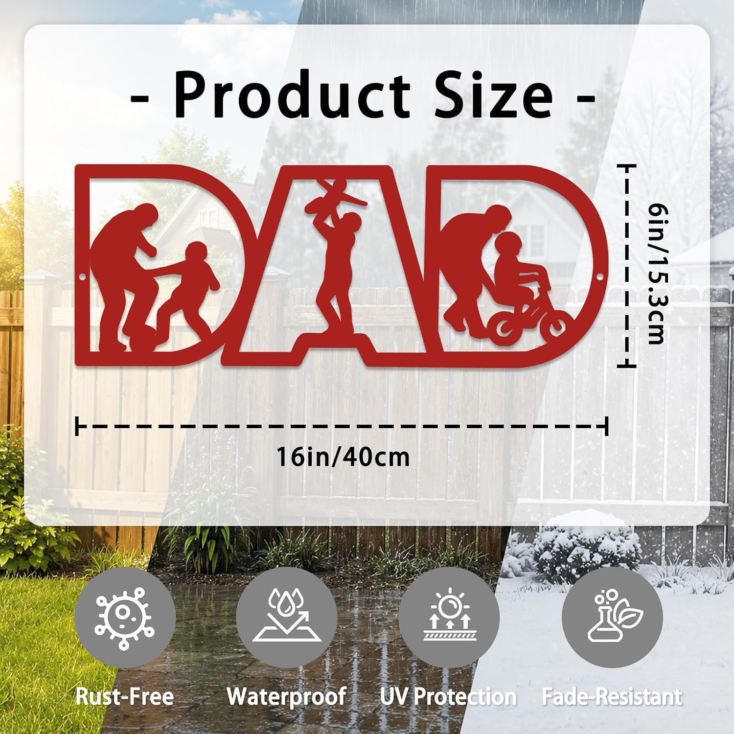 Best Dad Wall Decor Metal Tin Signs Wall Art Birthday Gift for Father image 2