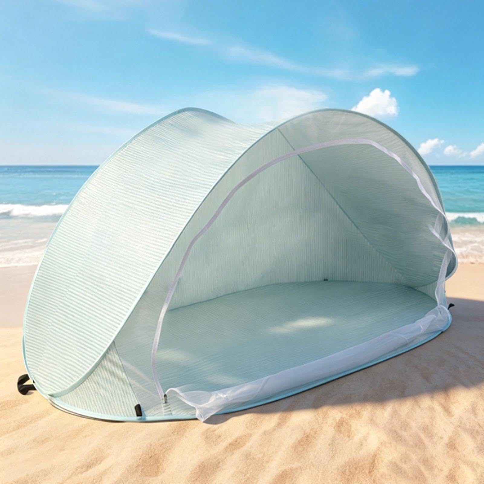Grand pare-soleil pliable portable facile | Tente pare-soleil de bord de mer pour eau de mer, piscine, étang, camping, extérieur, jardin, camping, pique-nique