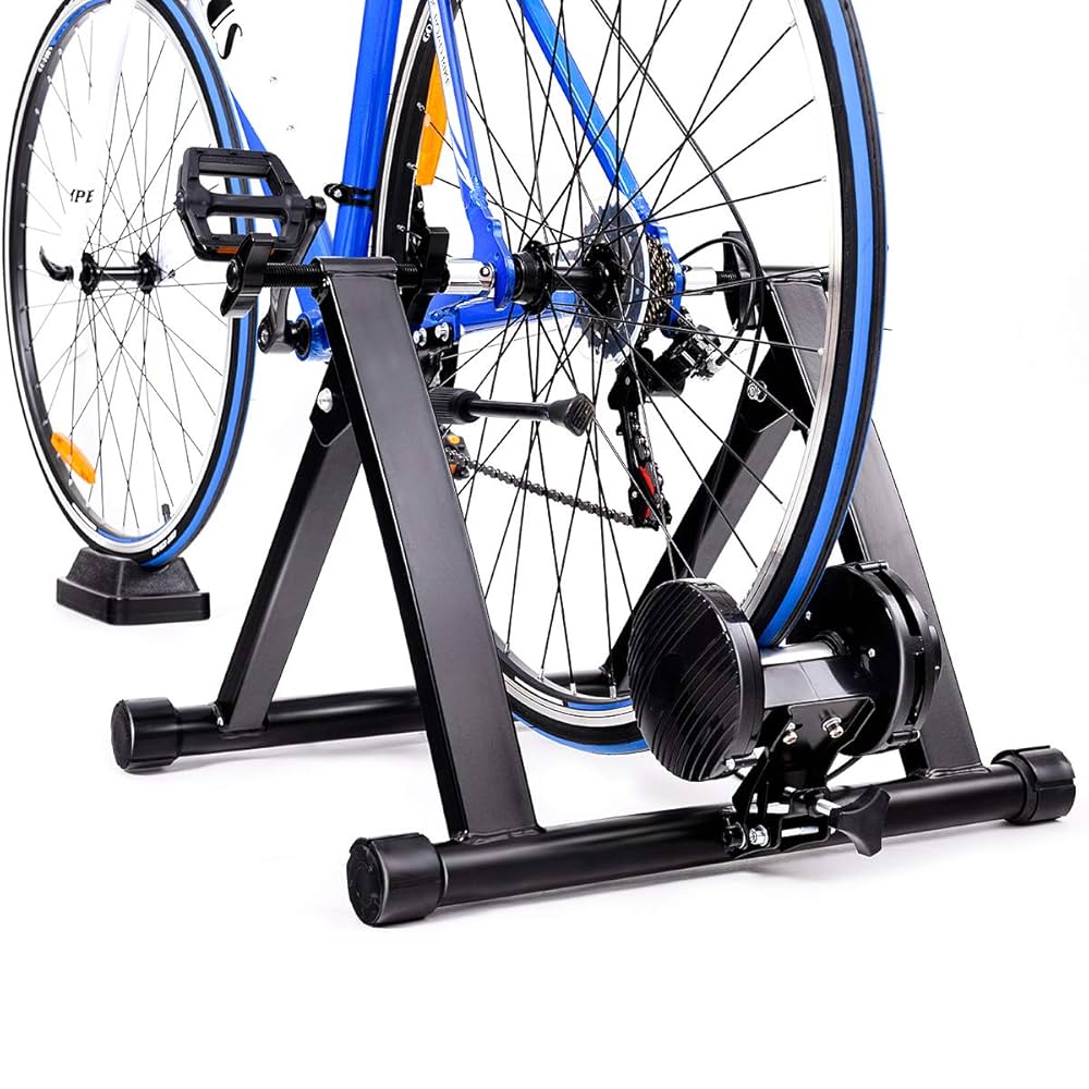 Rullo Allenamento Bici GOPLUS - Pieghevole, Per Ruote 26-28 Pollici, Portata 150 Kg, Nero - Foto 11