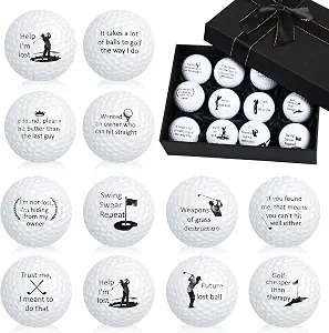 Soulchen 12 Pcs Funny Golf Balls Gift Set