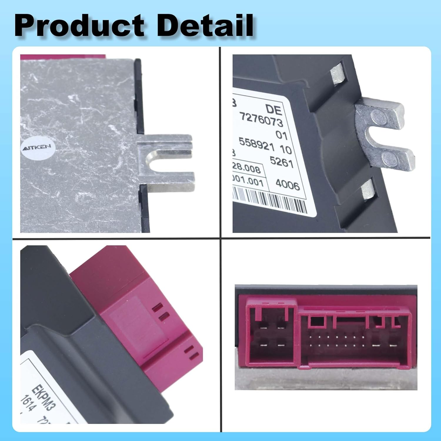 AITKEN Fuel Pump Control Module EKPM3 (No Coding Required) for BMW 1, 2, 3, 4, 5 Series (328I 335I 428I 435I 528I 530I), X3, X4, X5, X6, Z4 – Replaces 16147276073, 16147229173.