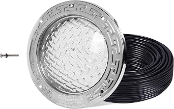 PN01 LED Inground Pool Lighting System 120V AC 10 Inch 40W, 6500K Cool White, 100 Feet Cord
