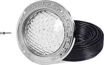 PN01 LED Inground Pool Lighting System 120V AC 10 Inch 40W, 6500K Cool White, 100 Feet Cord