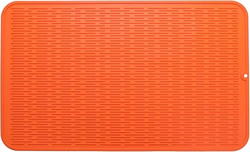 Miniatura 313 de Tapete de silicona para secado de platos para múltiples usos, fácil de limpiar, ecológico, resistente al calor, tapete de silicona para encimera