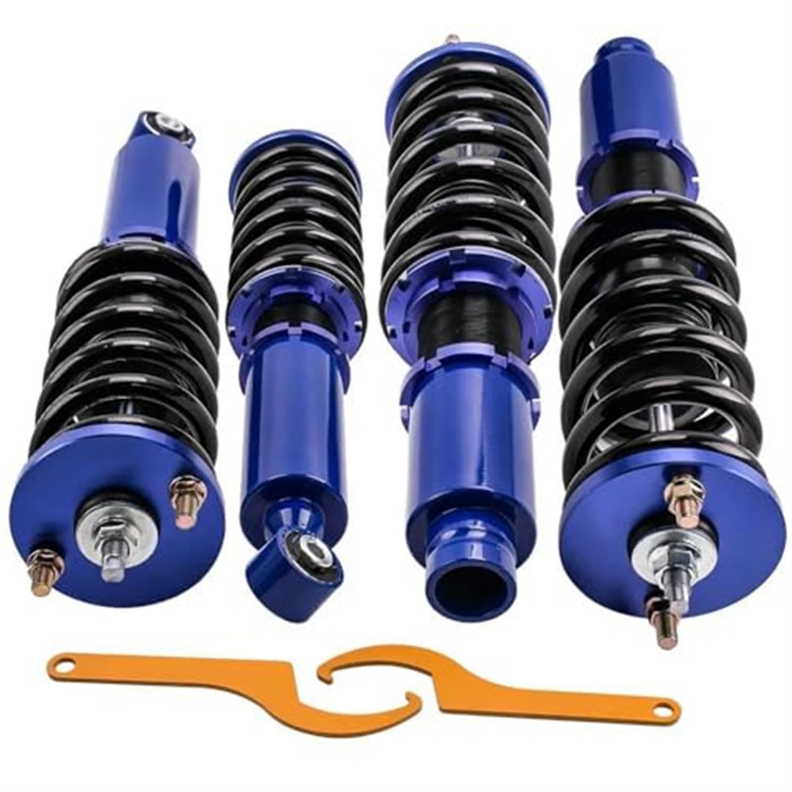 Wivplex Rozpórki sprężynowe pełnego zawieszenia pneumatycznego, dla CRV, CR-V 1996-2001 Amortyzatory Zestaw do obniżania Coilover o regulowanej wysokości Sprężyna zawieszenia pneumatycznego